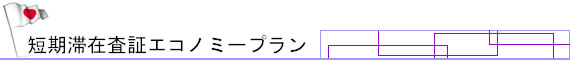 短期滞在査証エコノミープラン