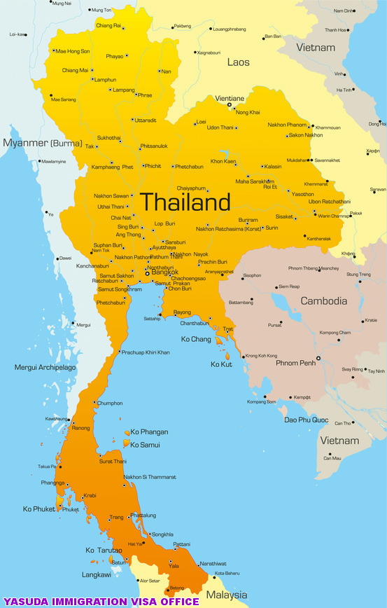 タイの地図